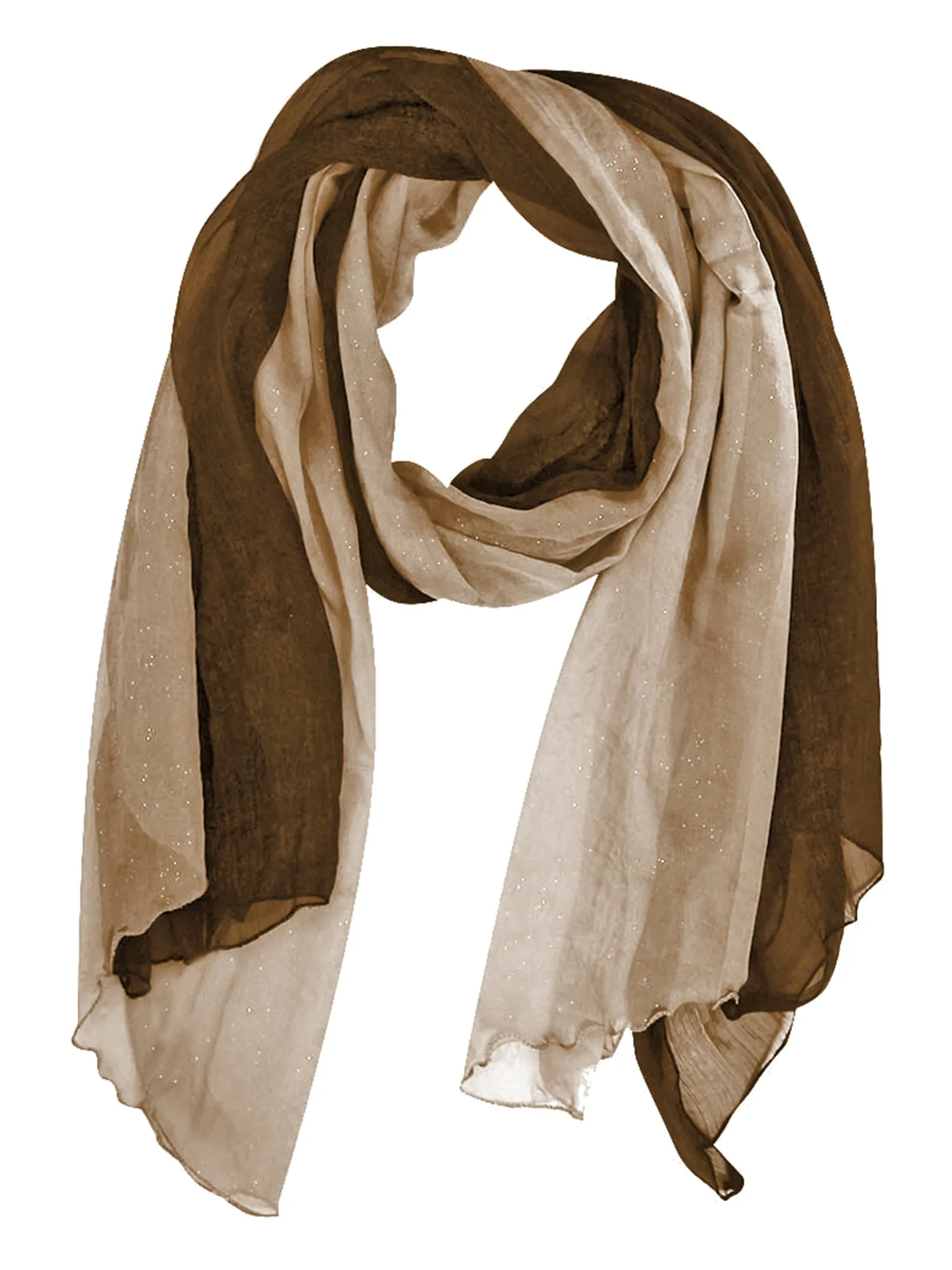 Double Layered Glitter Sheer Scarf