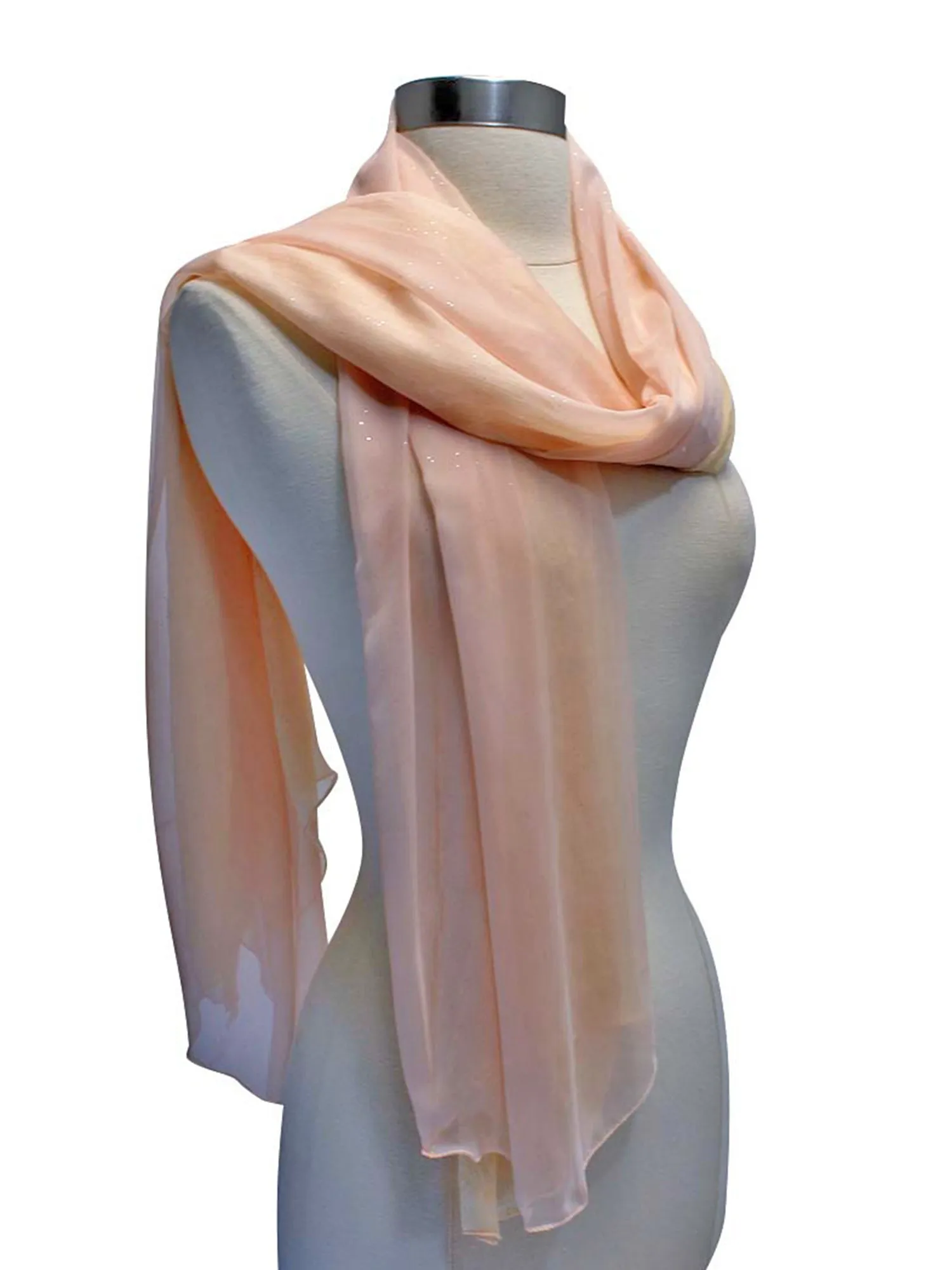 Double Layered Glitter Sheer Scarf
