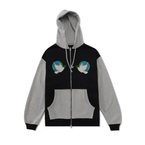 Dove Peace Zipped Pullover, Black