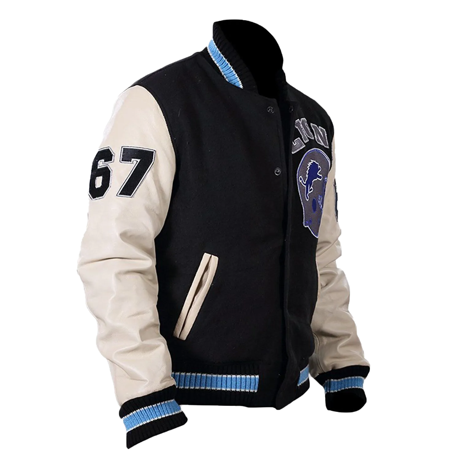 Eddie Murphy's Iconic Detroit Lions Varsity Jacket | Premium Leather Style