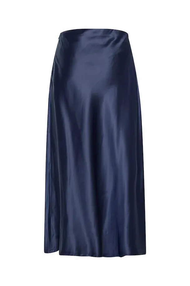 Enda Midi Skirt (Dark Navy)