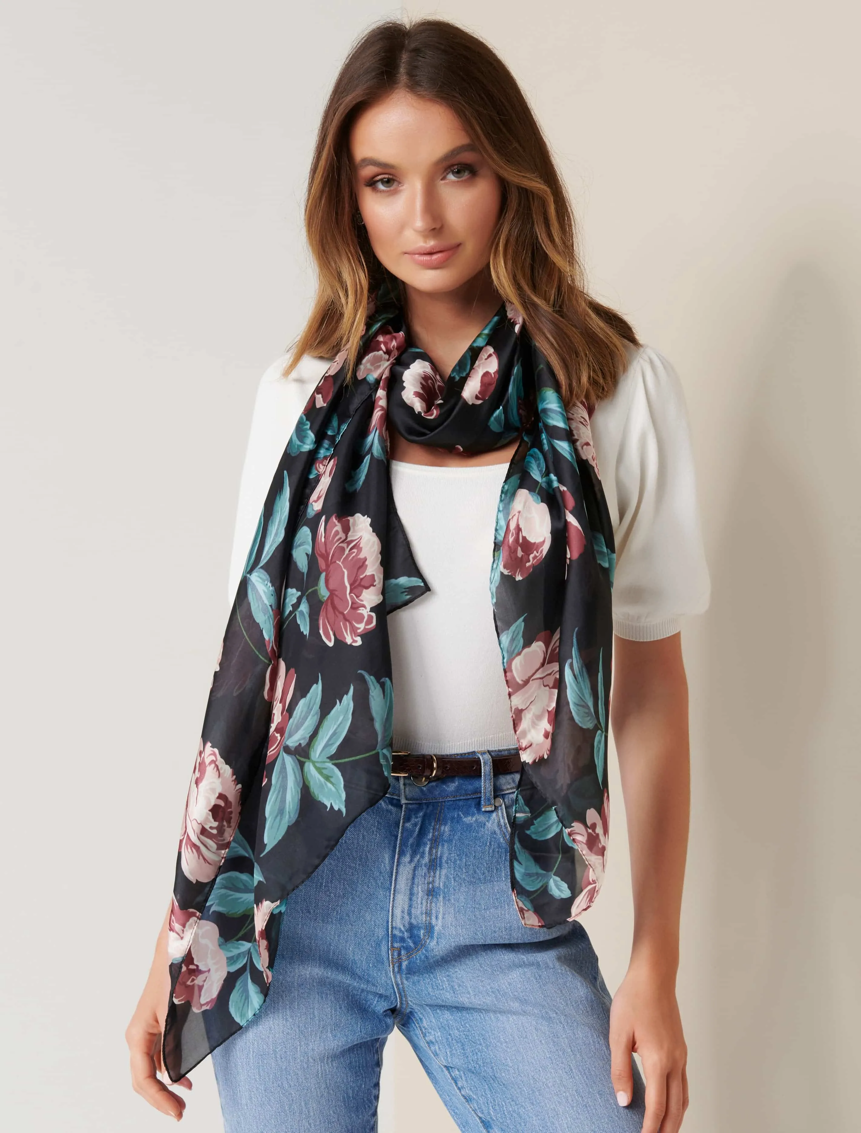Erin Floral Print Scarf