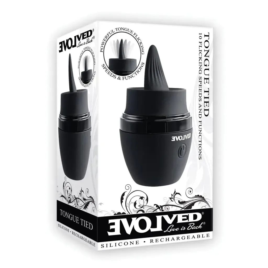 Evolved Tongue Tied Flicking Massager - Black