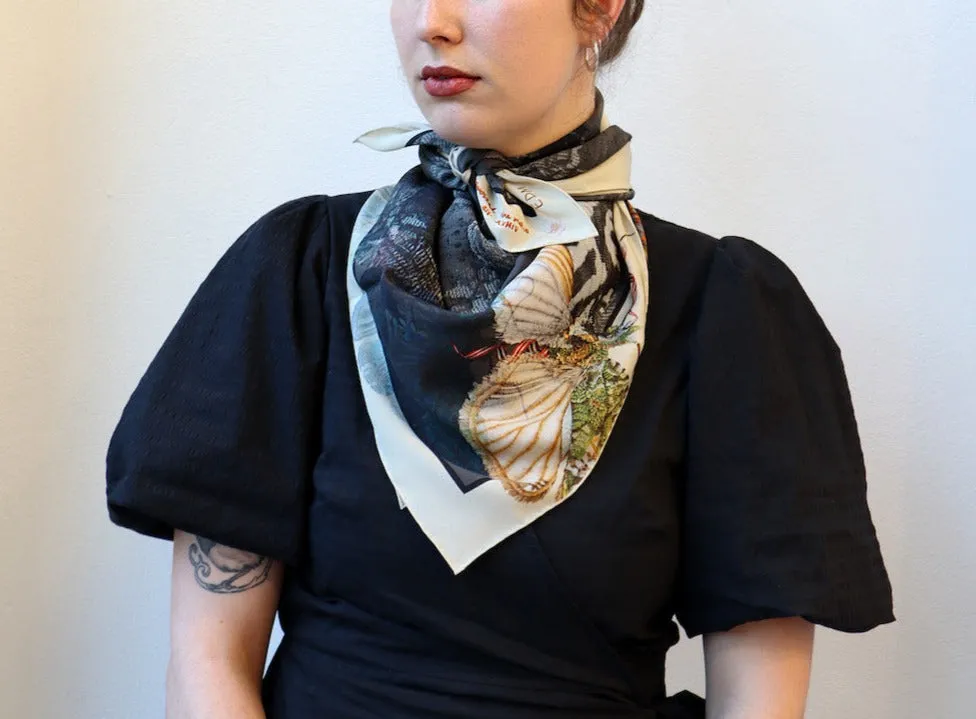 eX de Medici X Kmossed 'double double double crossed' silk scarf