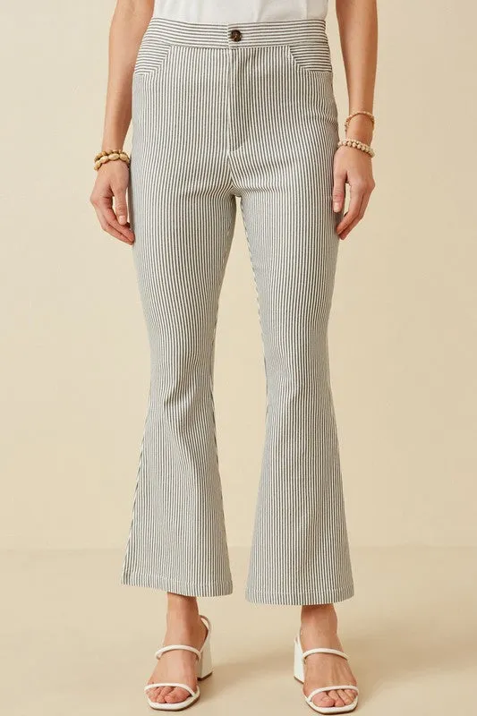 Feels So Right Pinstripe Flare Pants