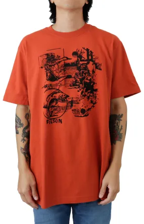 Filson Limited Edition Pioneer Graphic Tee - Rust/Well Fed