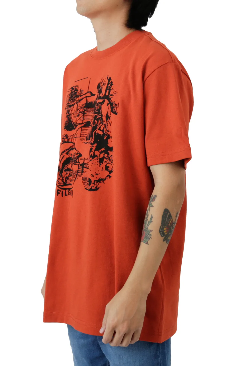 Filson Limited Edition Pioneer Graphic Tee - Rust/Well Fed