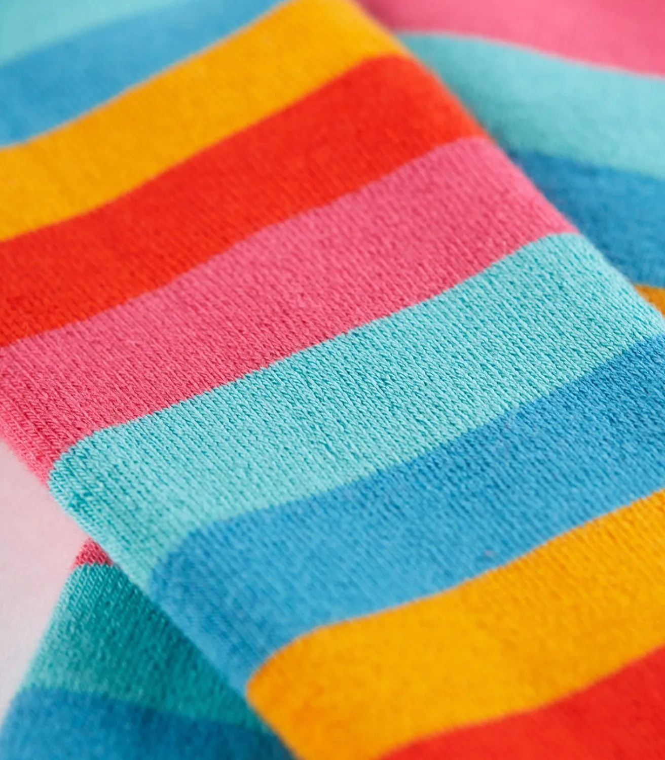 Frugi Infant Toasty Tights 9937M Rainbow Stripe