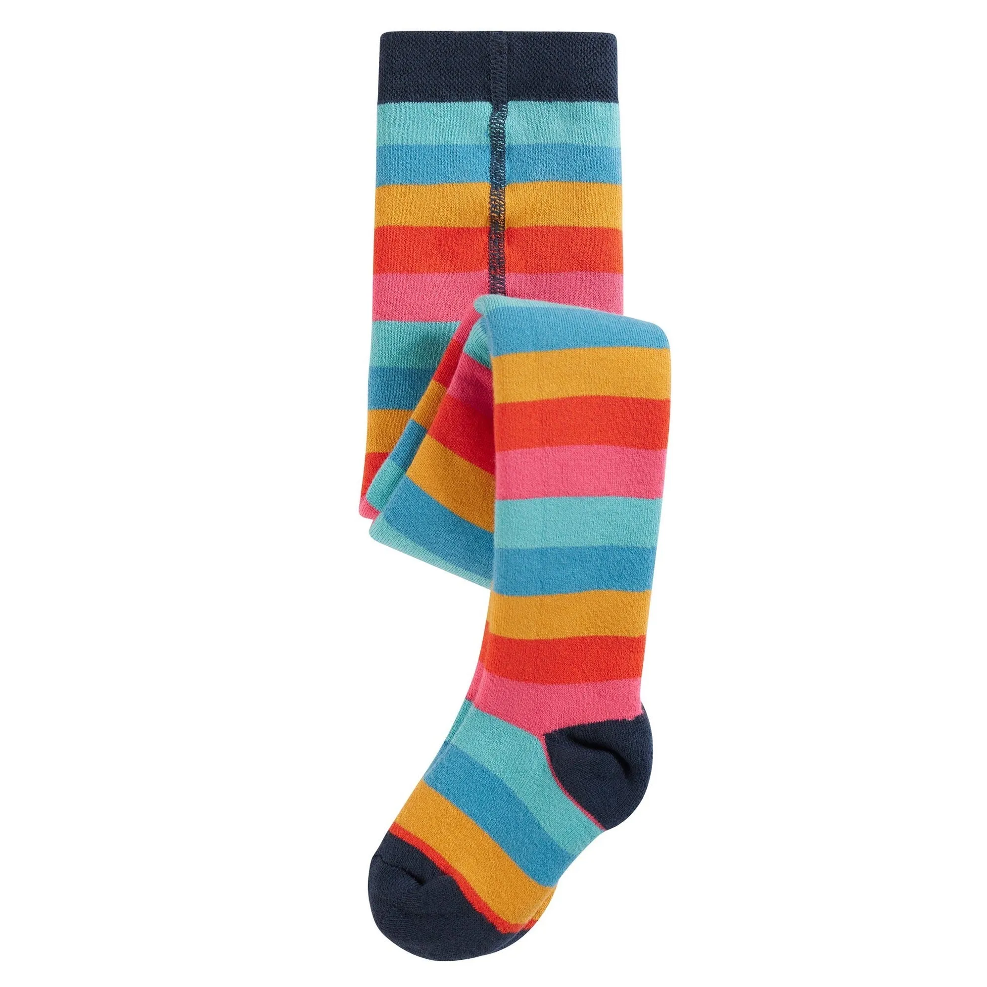 Frugi Infant Toasty Tights 9937M Rainbow Stripe