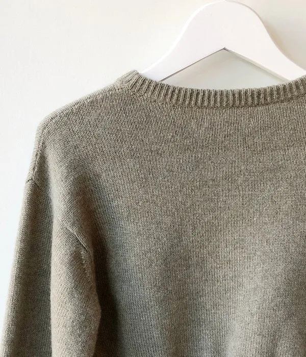 FUMIKA_UCHIDA/7G CASHMERE_CREW-NECK SHORT SWEATER(SAGEGREY)