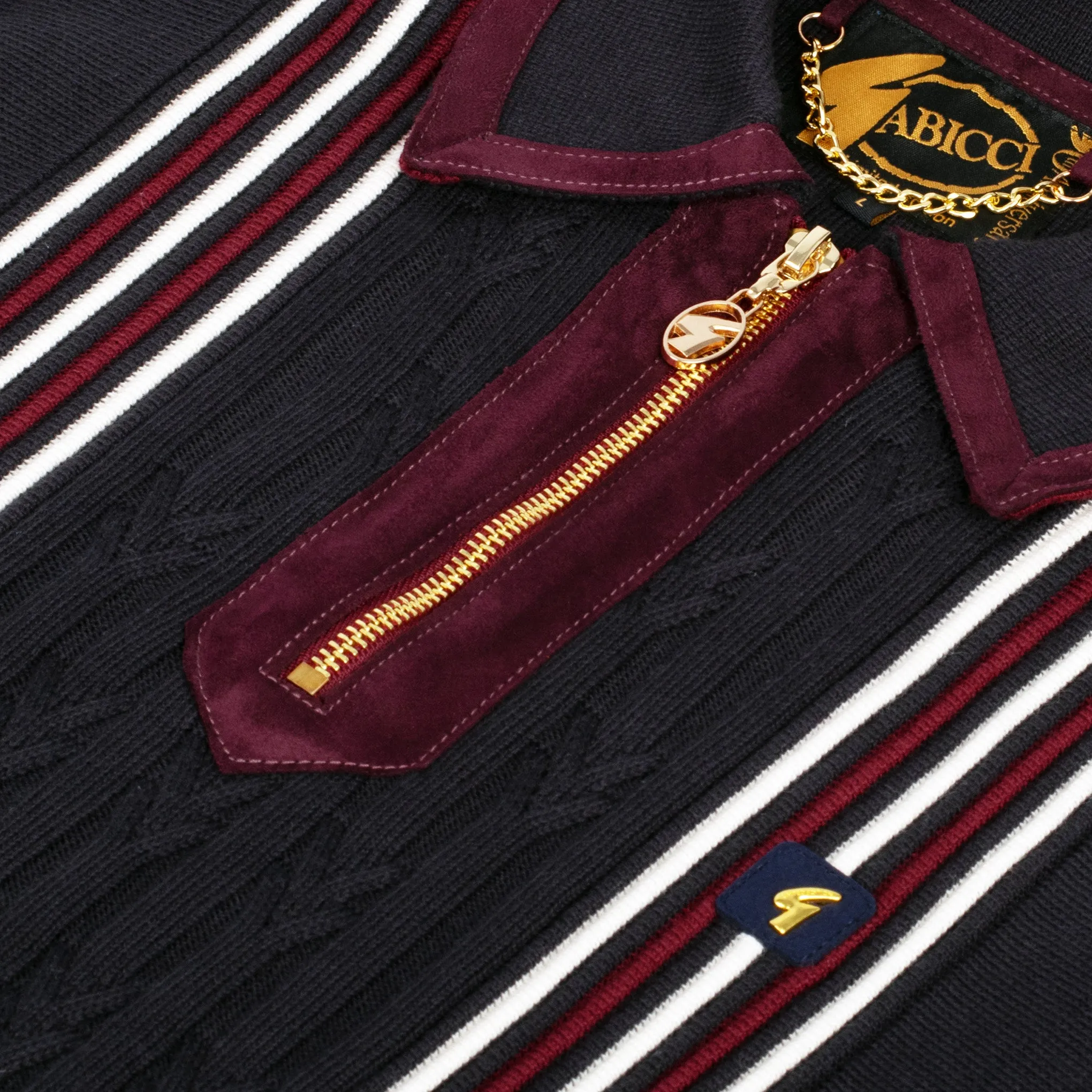 Gabicci Vintage Norman Anniversary Knit Polo Navy