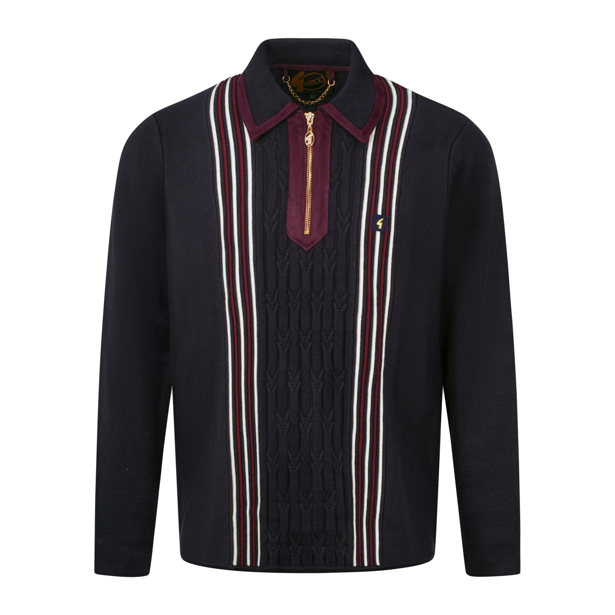 Gabicci Vintage Norman Anniversary Knit Polo Navy
