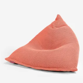 Gaming Lounger Bean Bag - Ellos Knitted Coral Pink