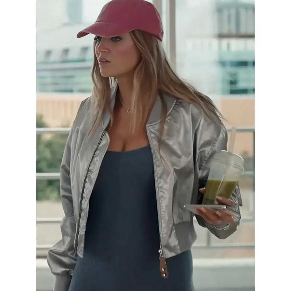 Geek Girl Poppy Hepple Cartwright Silver Bomber Jacket