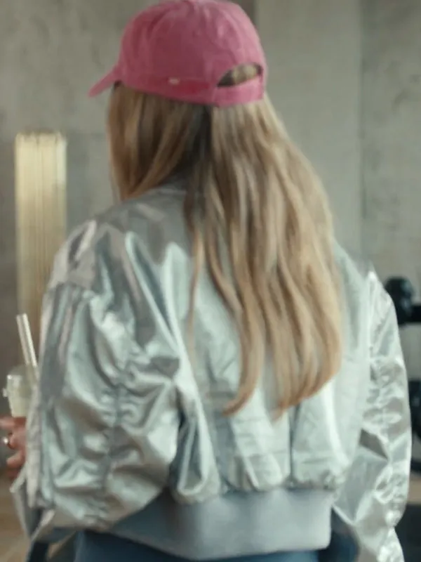 Geek Girl Poppy Hepple Cartwright Silver Bomber Jacket