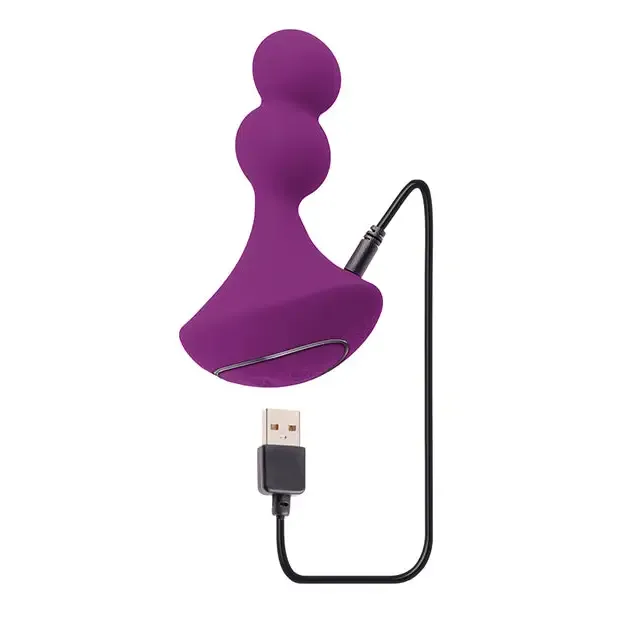 Gender X Ball Game Rechargeable Rotating Silicone Vibrator Purple