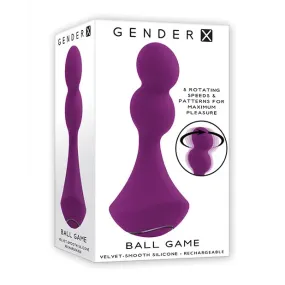 Gender X Ball Game Rechargeable Rotating Silicone Vibrator Purple