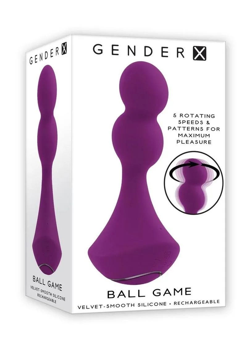Gender X Ball Game Rechargeable Silicone Rotating Vibrator
