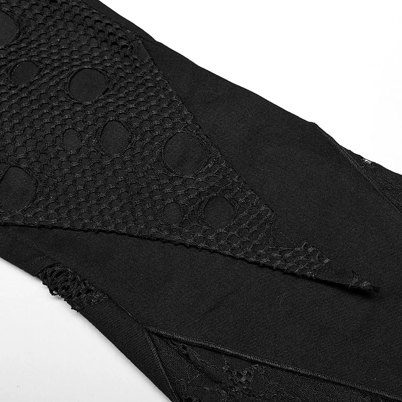 Goth Lace Flared Long Pants