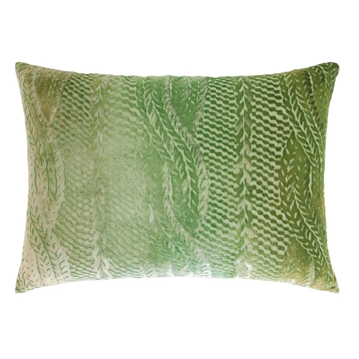 Grass Cable Knit Velvet Pillows by Kevin O'Brien Studio