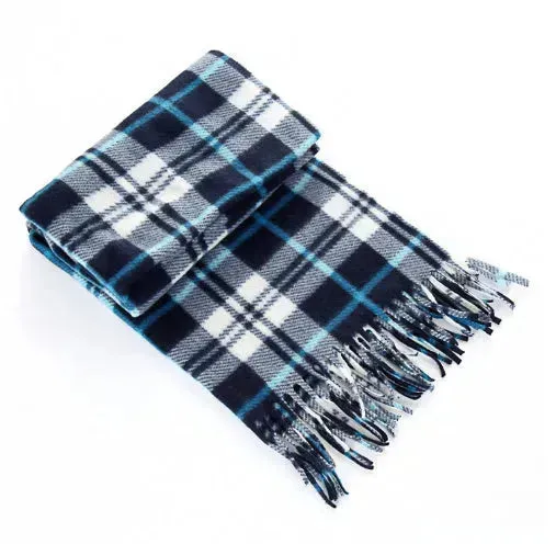 Handmade Autumn And Winter Velvet Fleece Plaid Scarf