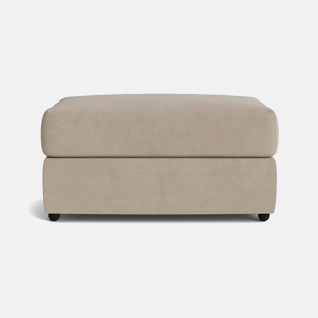 Hatton Luxe Chenille Footstool - Champagne Bliss