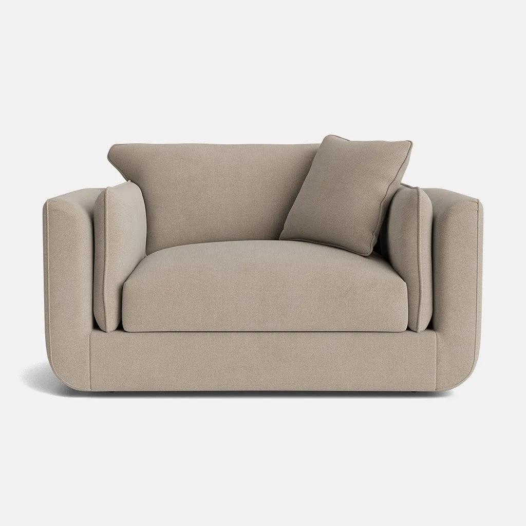 Hatton Luxe Chenille Love Seat - Champagne Bliss