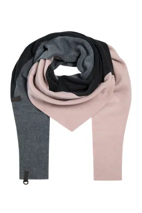 Henriette Soft Cozy Scarf | Soft Black, Dusty Rose, Grey