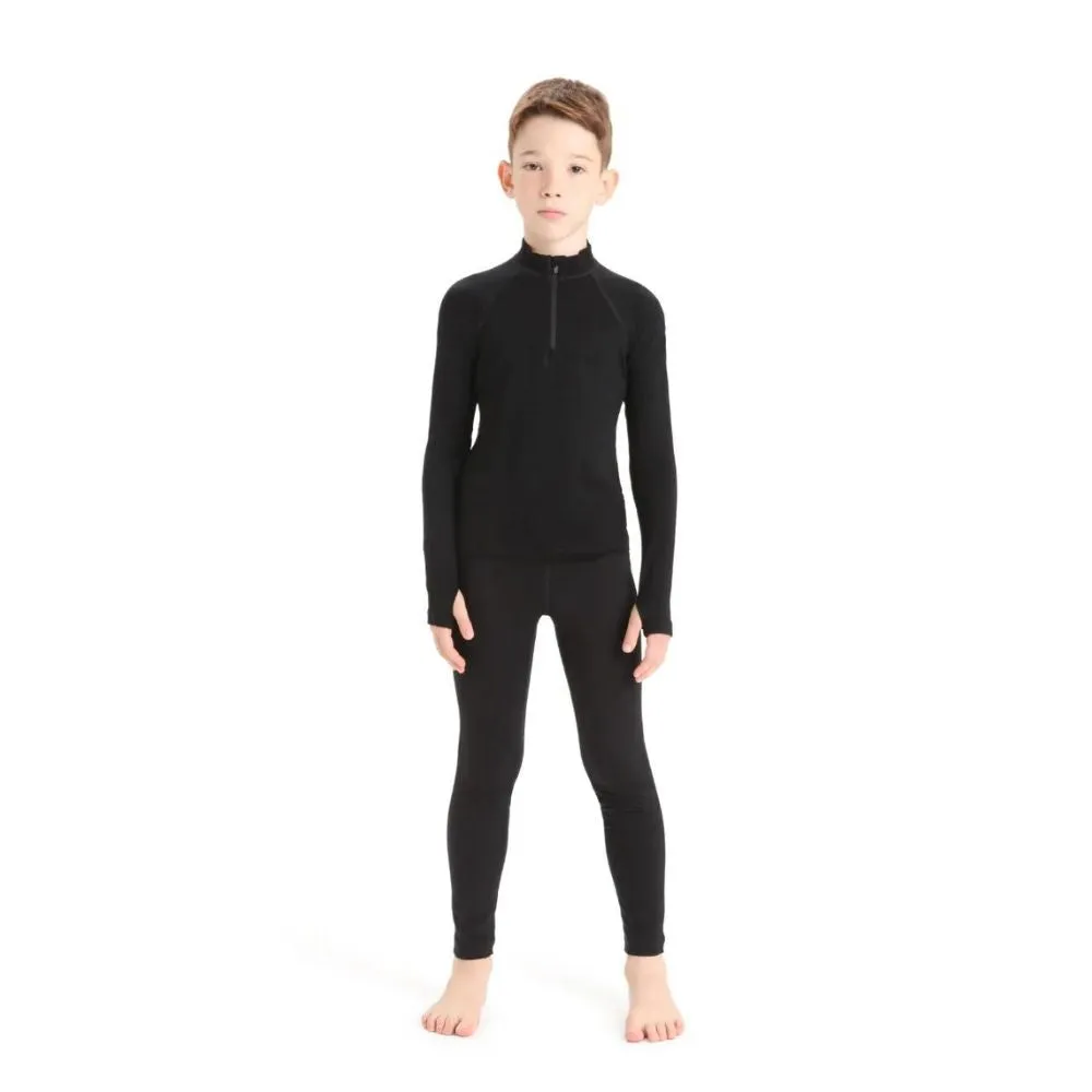 Icebreaker Kids 260 Tech LS Half Zip - Black