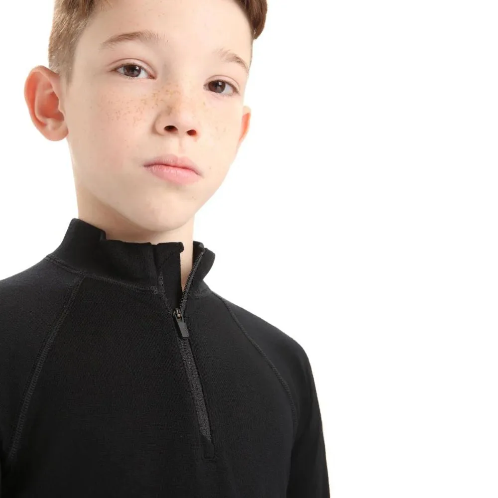 Icebreaker Kids 260 Tech LS Half Zip - Black