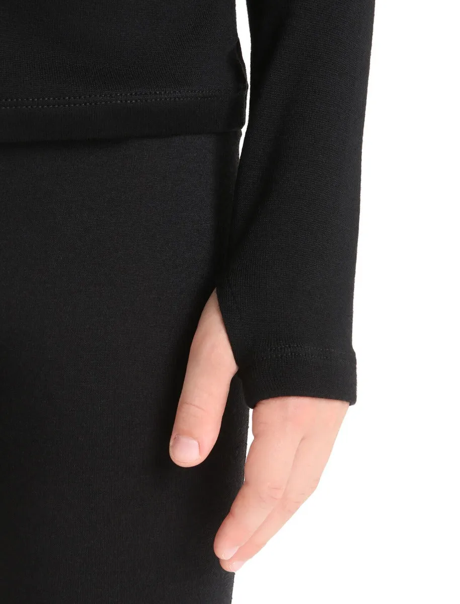 Icebreaker Kids 260 Tech LS Half Zip - Black