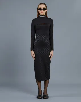 Illusion Effect Midi Dress