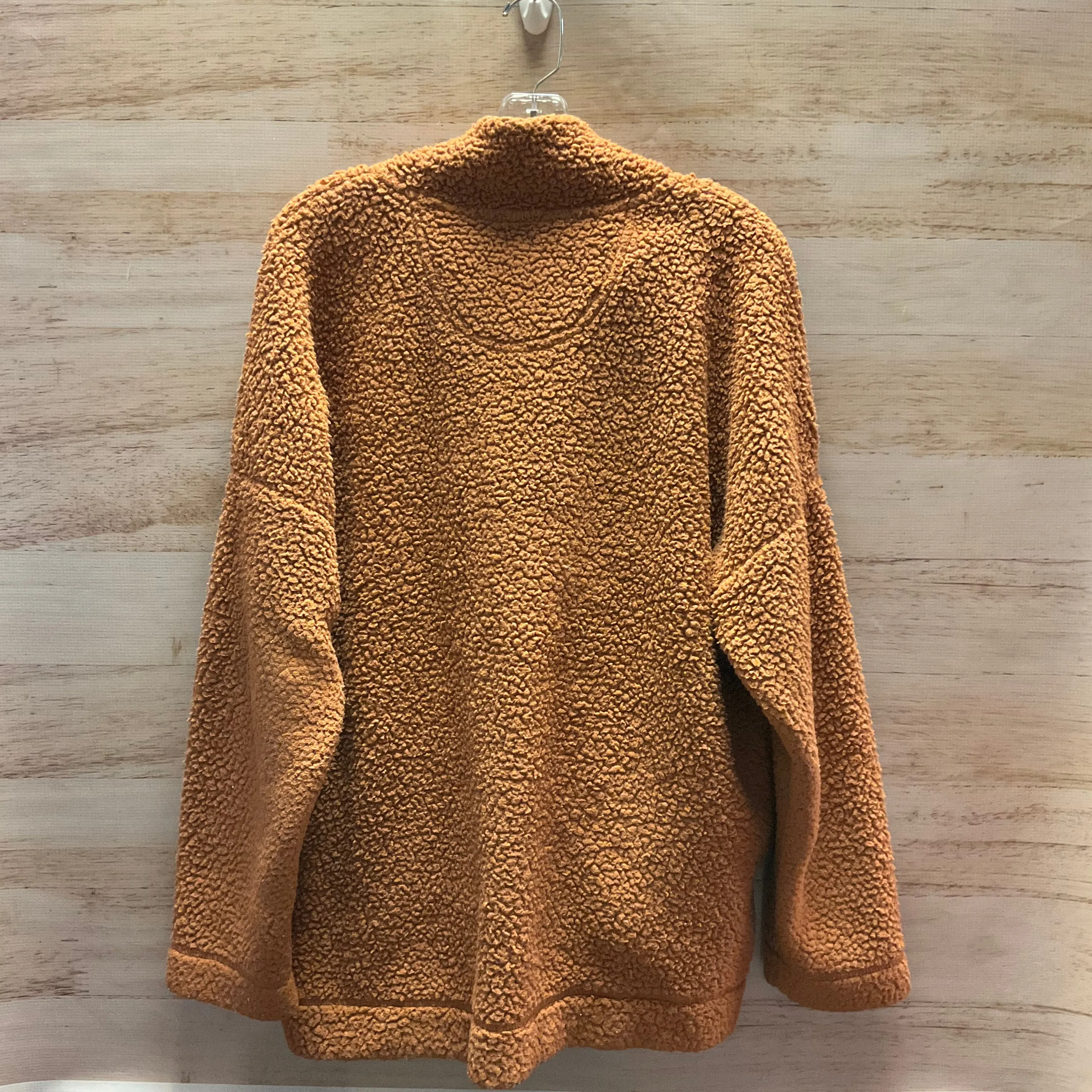 Jacket Fleece By Aerie In Orange, Size: L