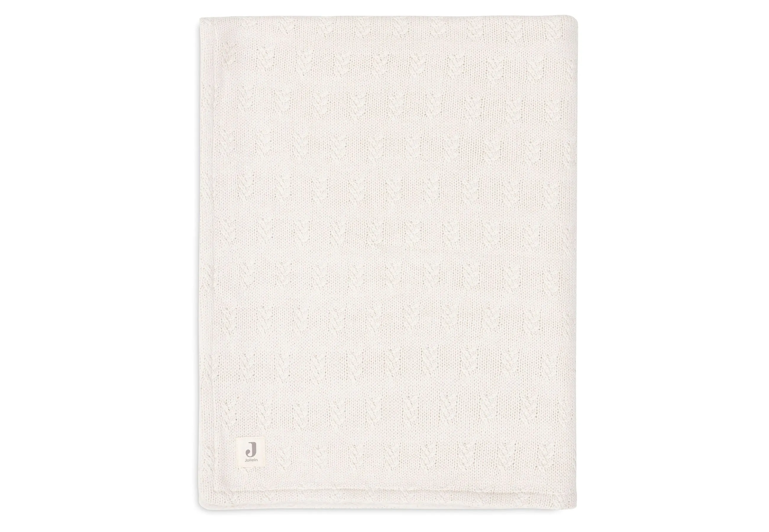 Jollein Crib Blanket 75x100cm | Grain Knit Oatmeal /Velvet