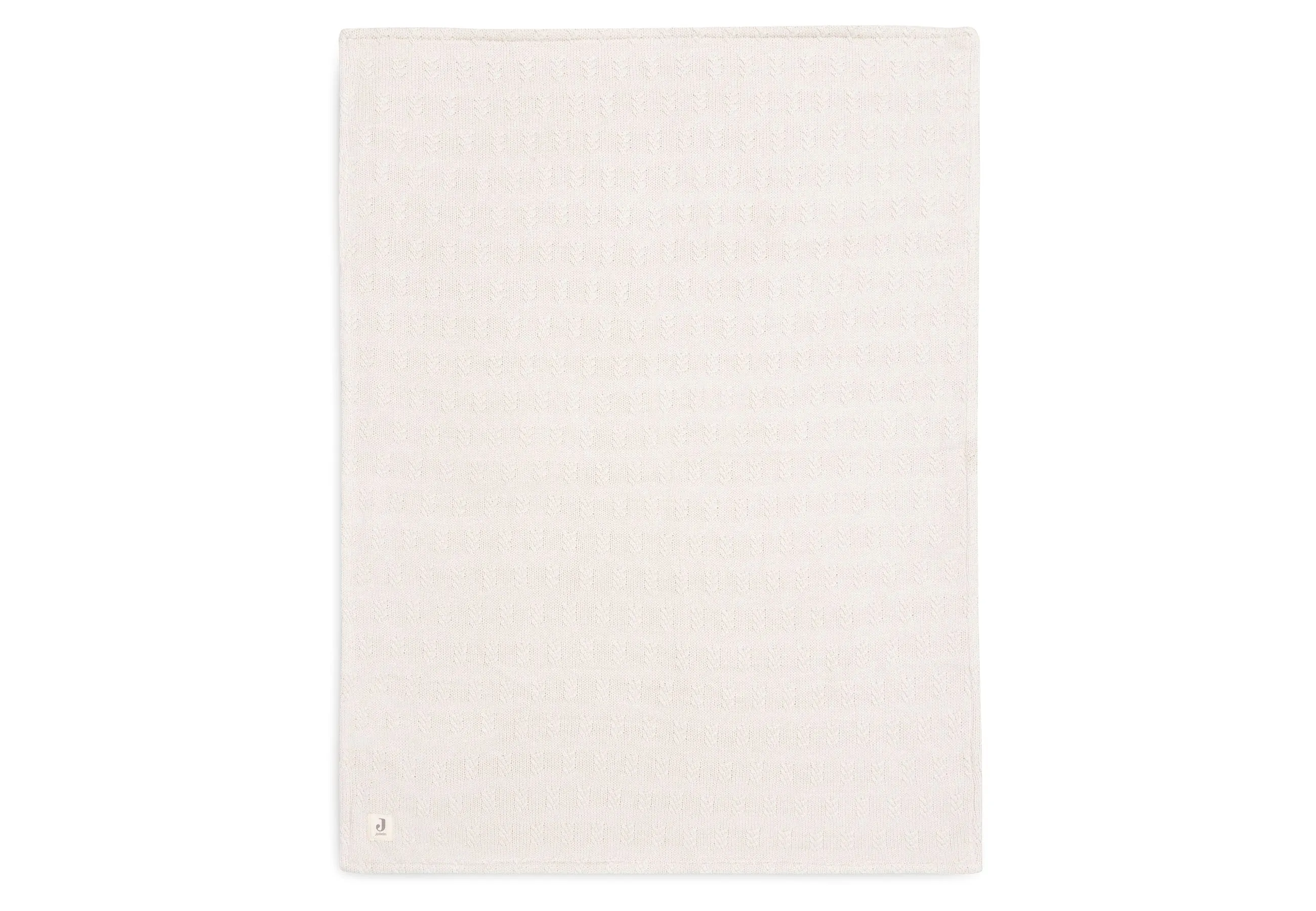 Jollein Crib Blanket 75x100cm | Grain Knit Oatmeal /Velvet