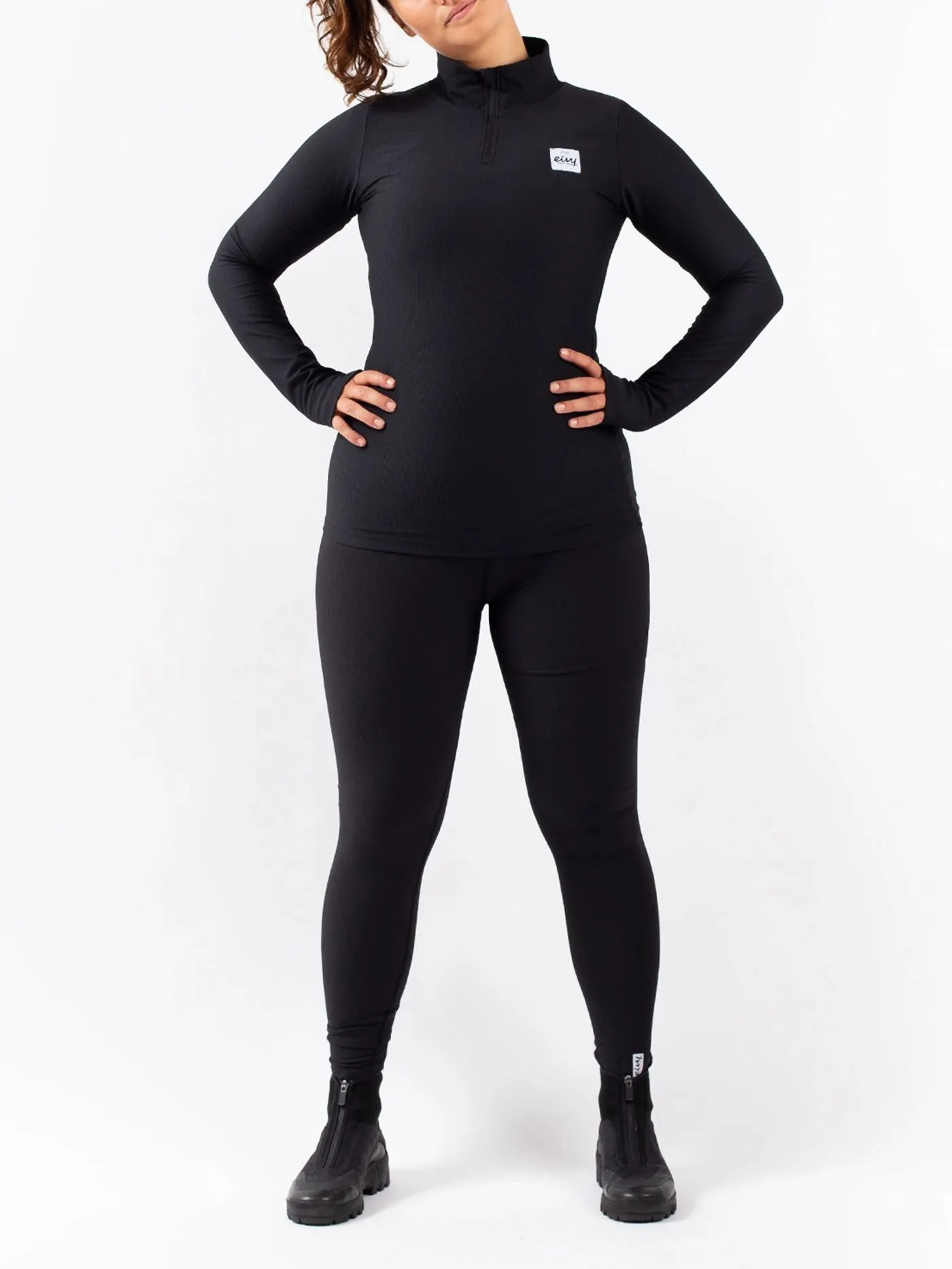 Journey Rib Black Base Layer