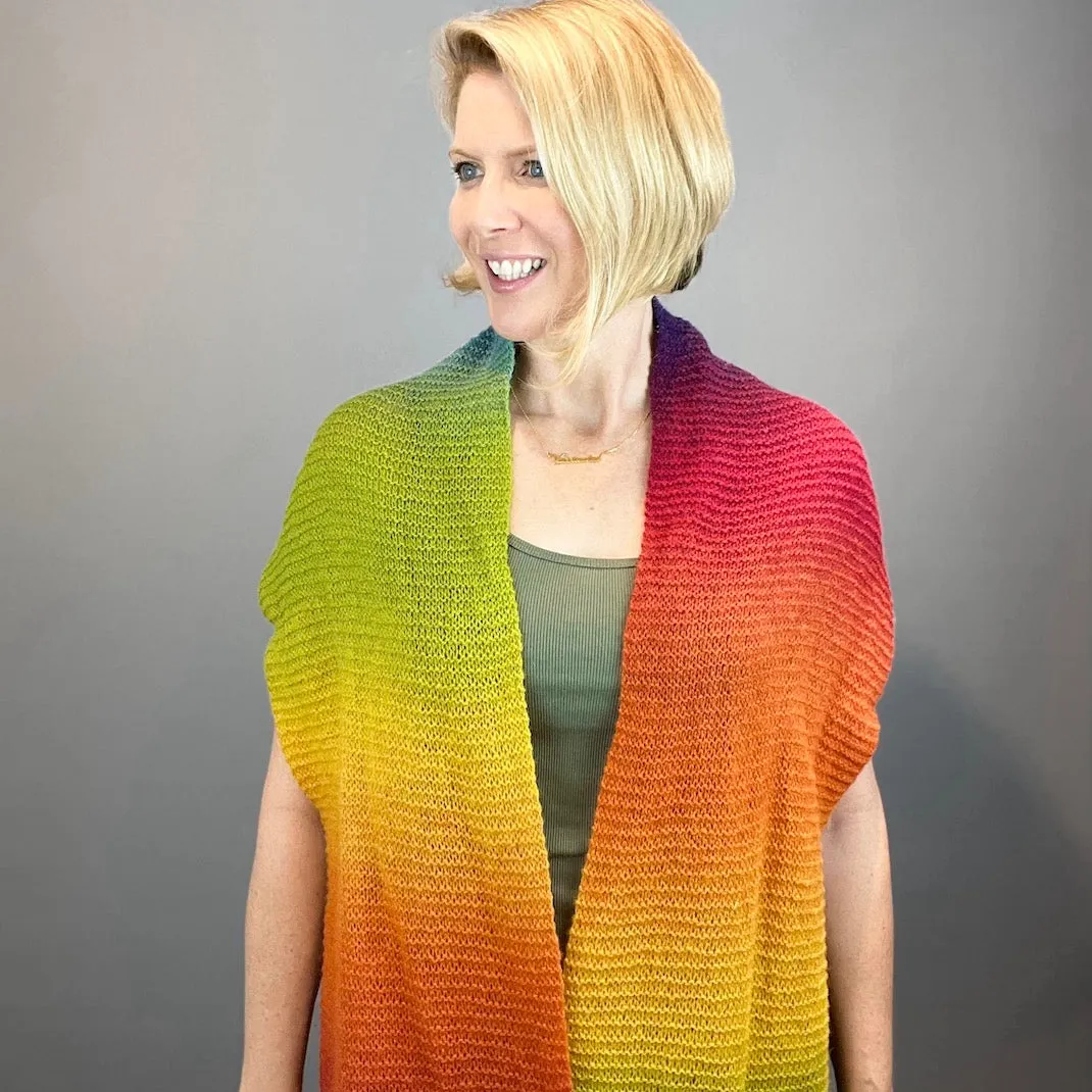 Kauni Effektgarn Garter Stitch Scarf Knitting Kit | Kauni Effektgarn & Knitting Pattern (#245)