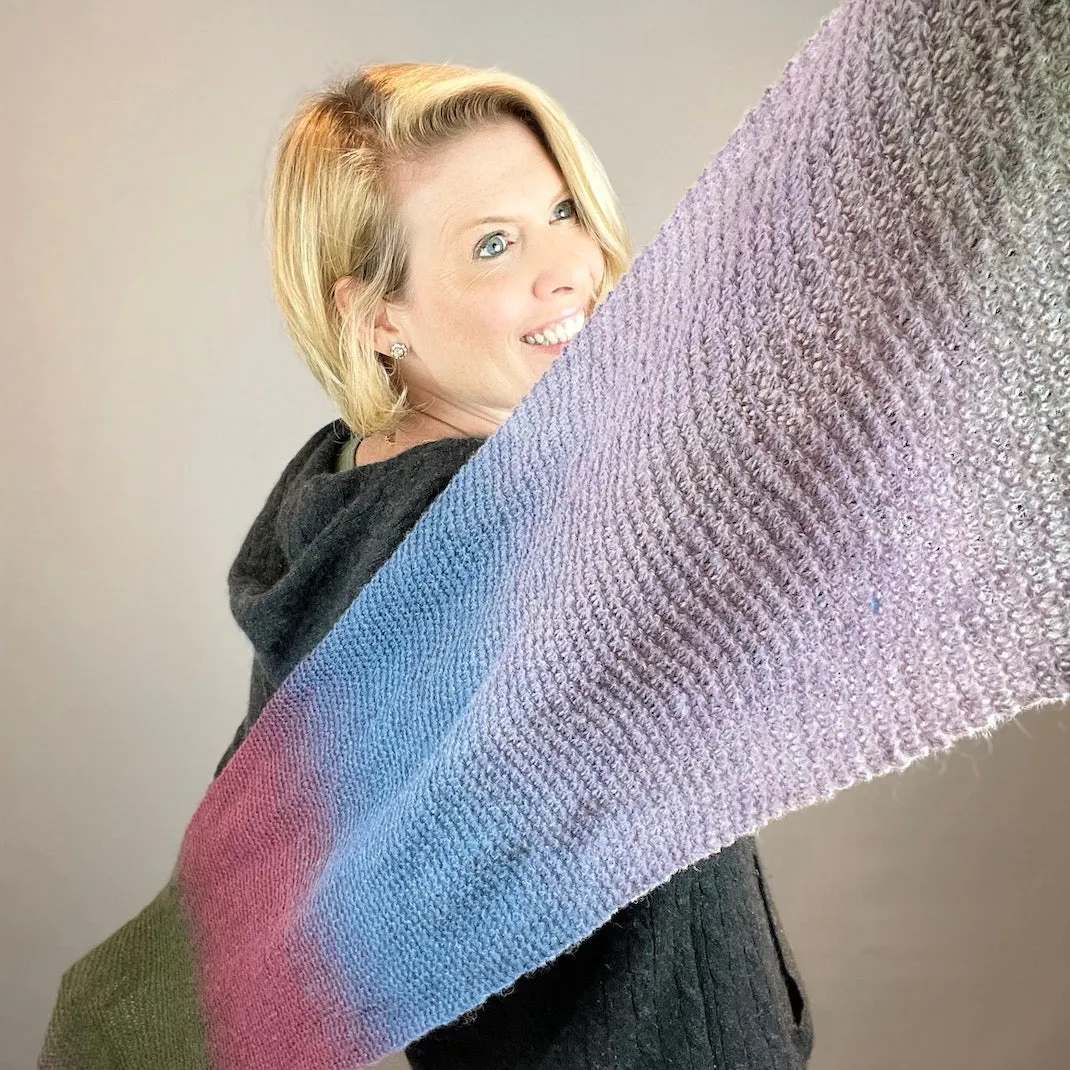 Kauni Effektgarn Garter Stitch Scarf Knitting Kit | Kauni Effektgarn & Knitting Pattern (#245)