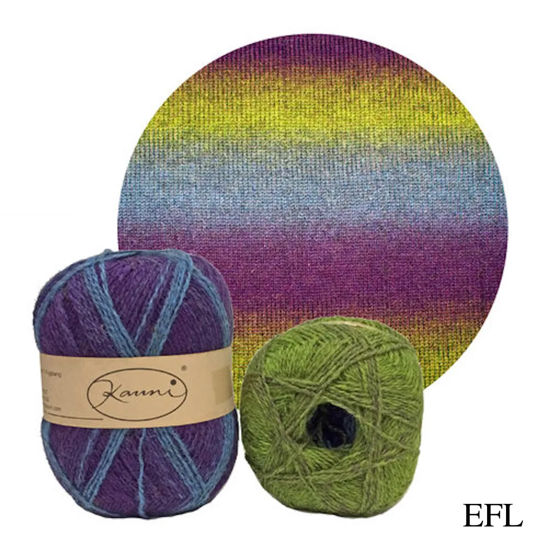 Kauni Effektgarn Garter Stitch Scarf Knitting Kit | Kauni Effektgarn & Knitting Pattern (#245)