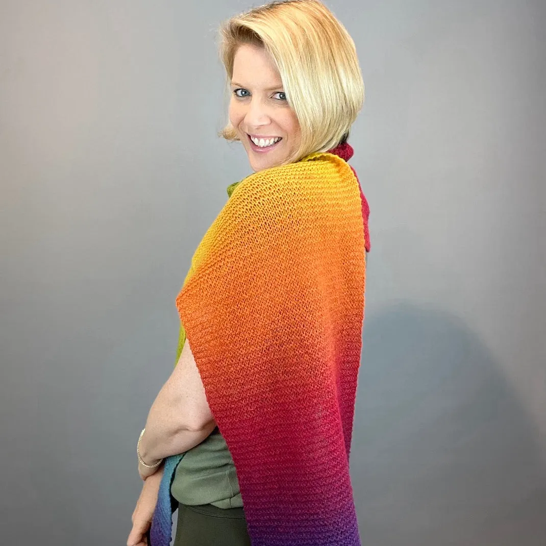 Kauni Effektgarn Garter Stitch Scarf Knitting Kit | Kauni Effektgarn & Knitting Pattern (#245)