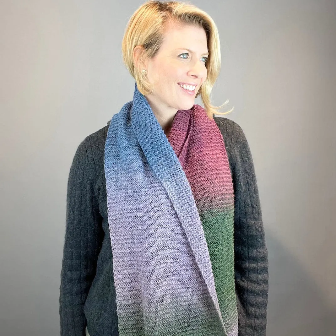 Kauni Effektgarn Garter Stitch Scarf Knitting Kit | Kauni Effektgarn & Knitting Pattern (#245)