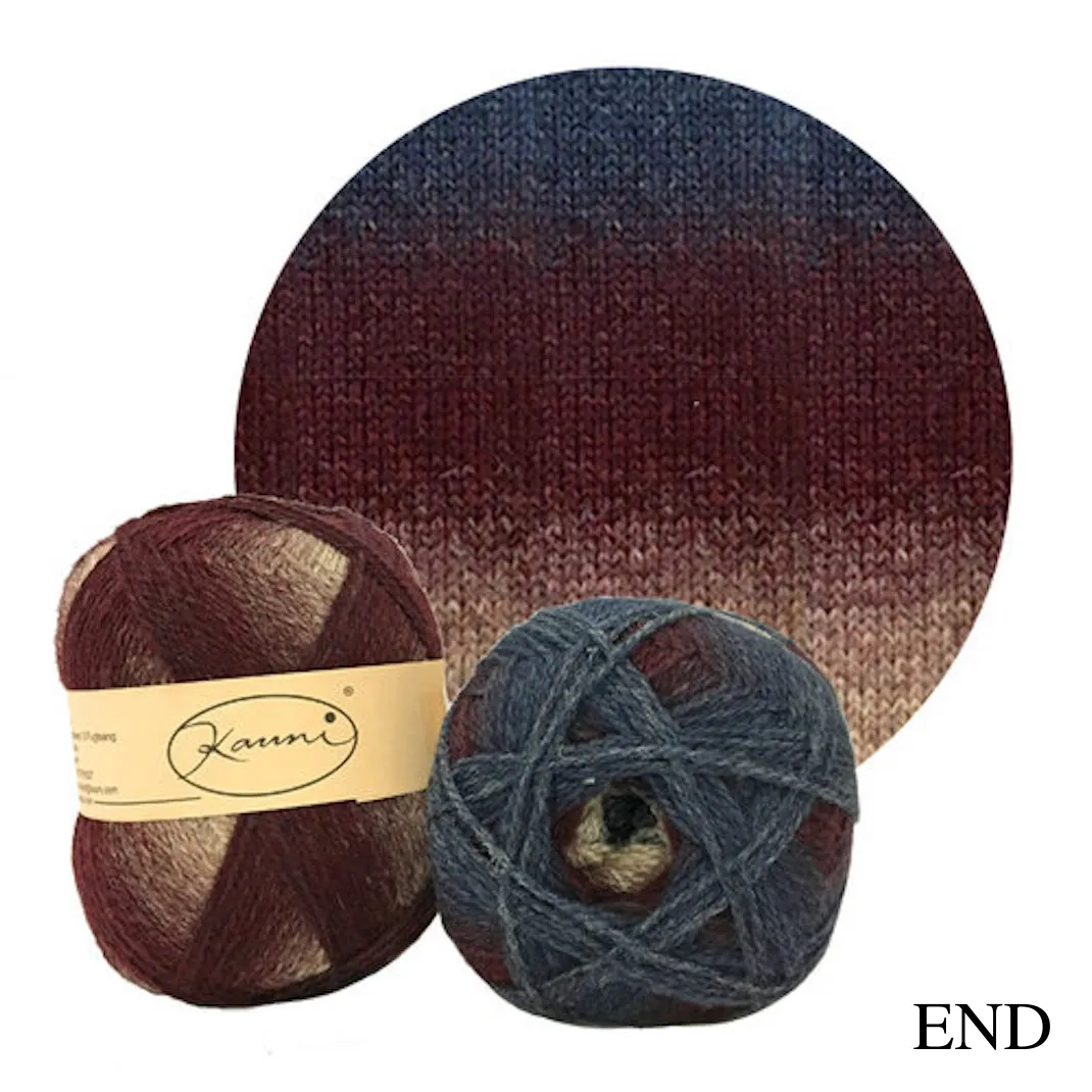 Kauni Effektgarn Garter Stitch Scarf Knitting Kit | Kauni Effektgarn & Knitting Pattern (#245)