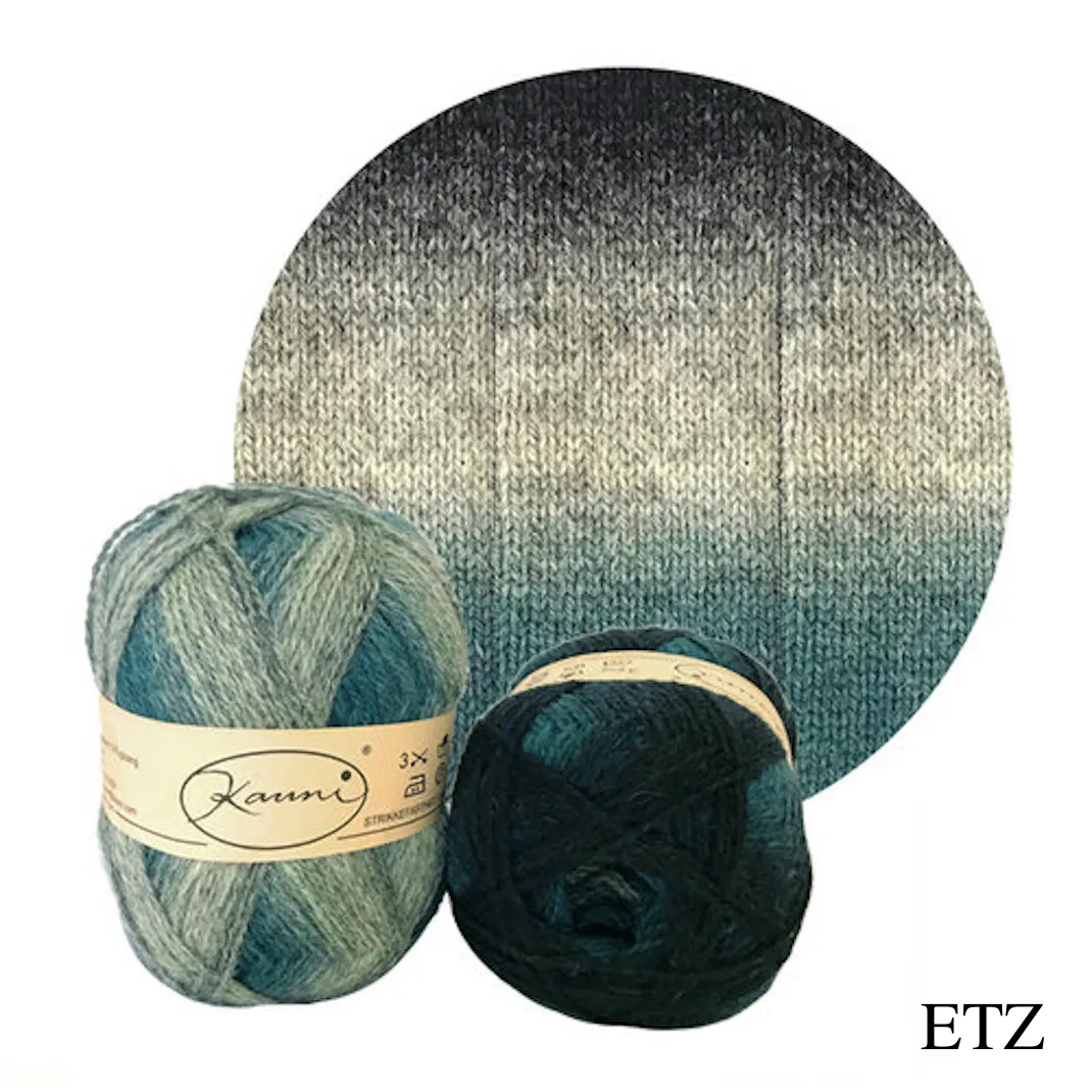 Kauni Effektgarn Garter Stitch Scarf Knitting Kit | Kauni Effektgarn & Knitting Pattern (#245)