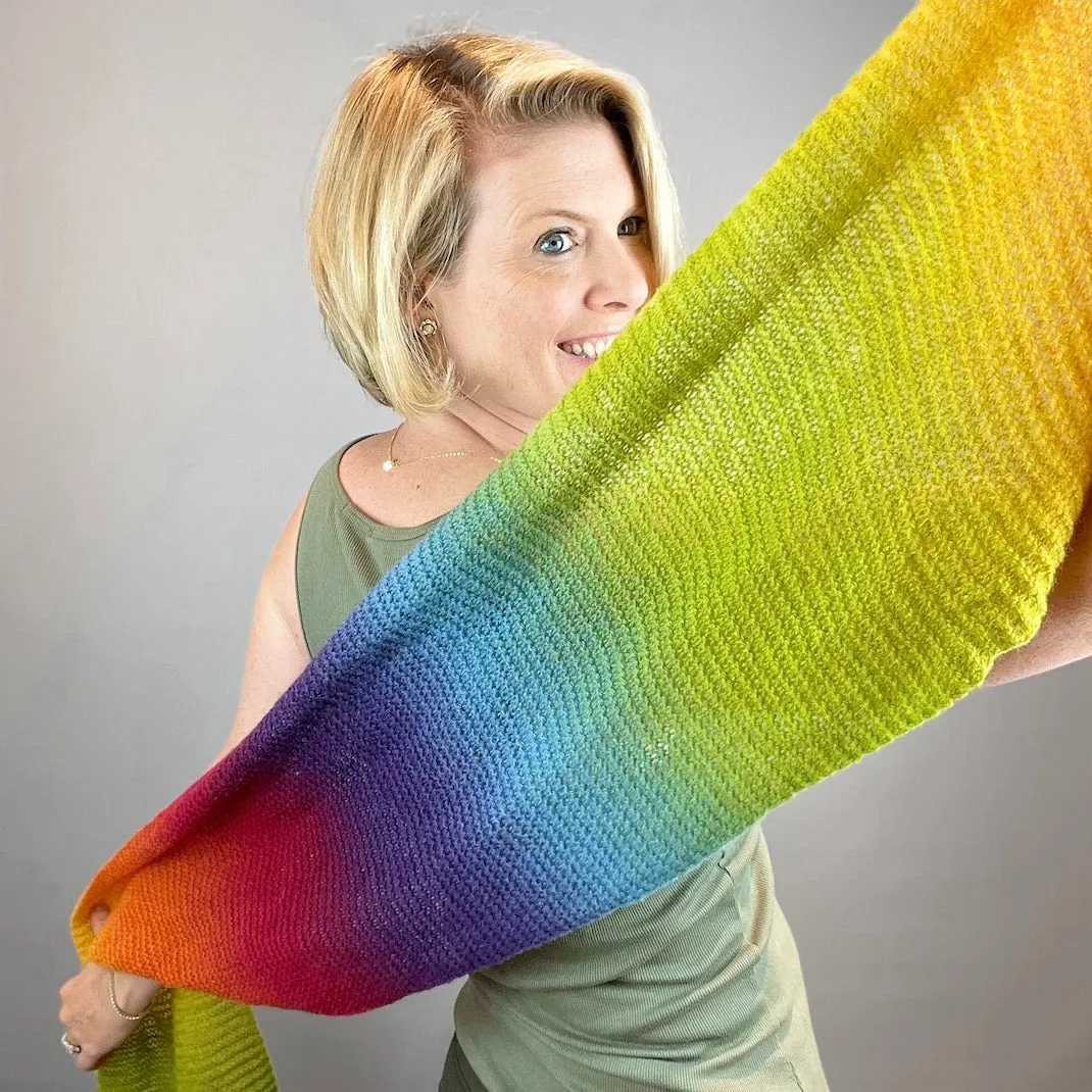 Kauni Effektgarn Garter Stitch Scarf Knitting Kit | Kauni Effektgarn & Knitting Pattern (#245)