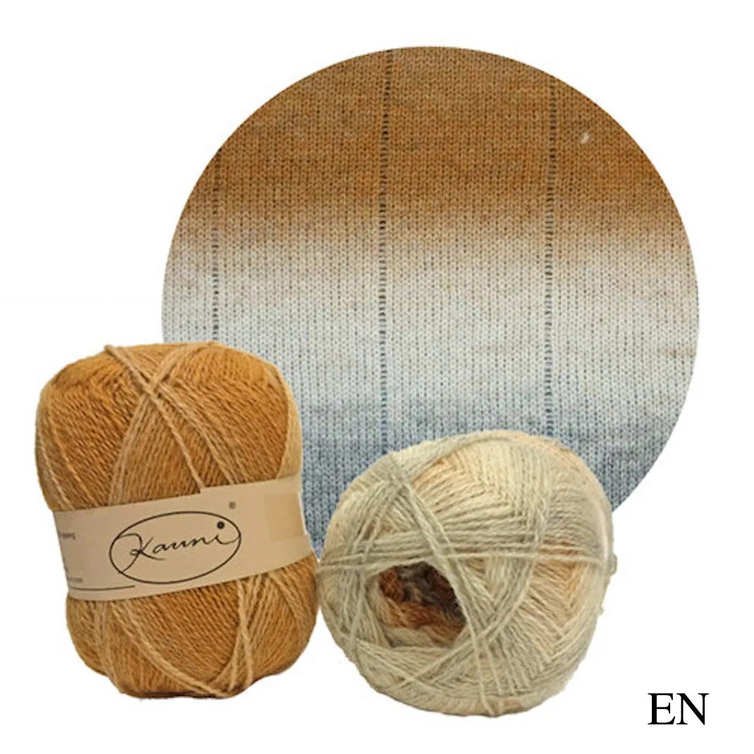 Kauni Effektgarn Garter Stitch Scarf Knitting Kit | Kauni Effektgarn & Knitting Pattern (#245)