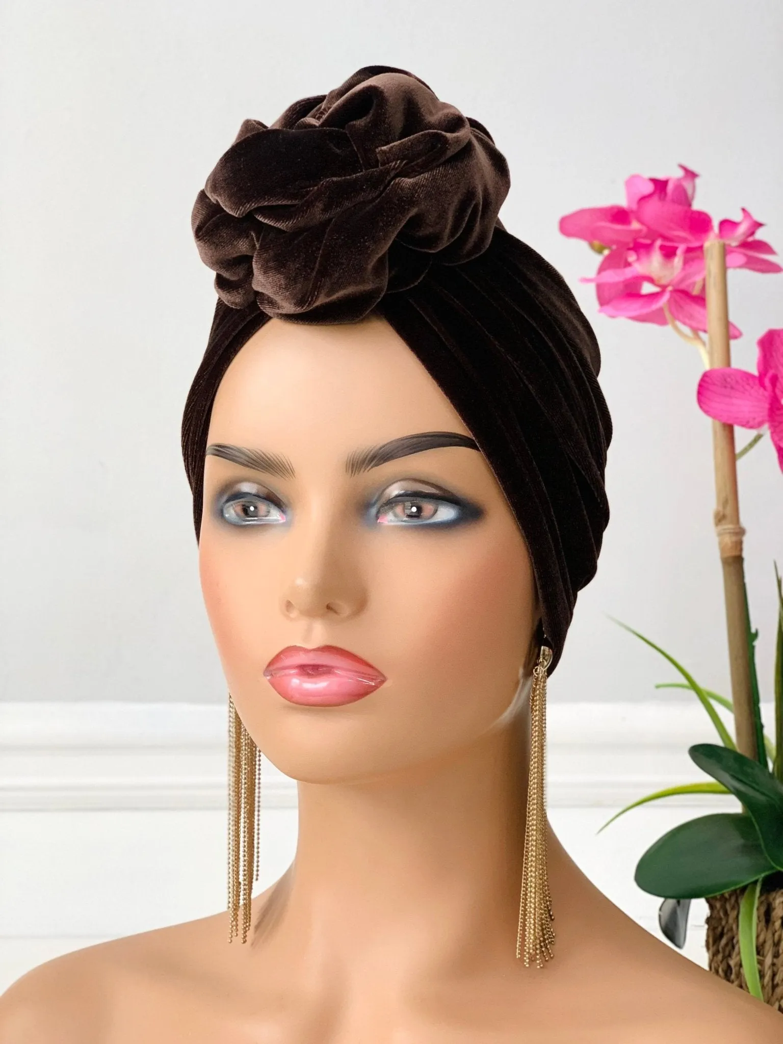Kay Velvet Pretied Turban