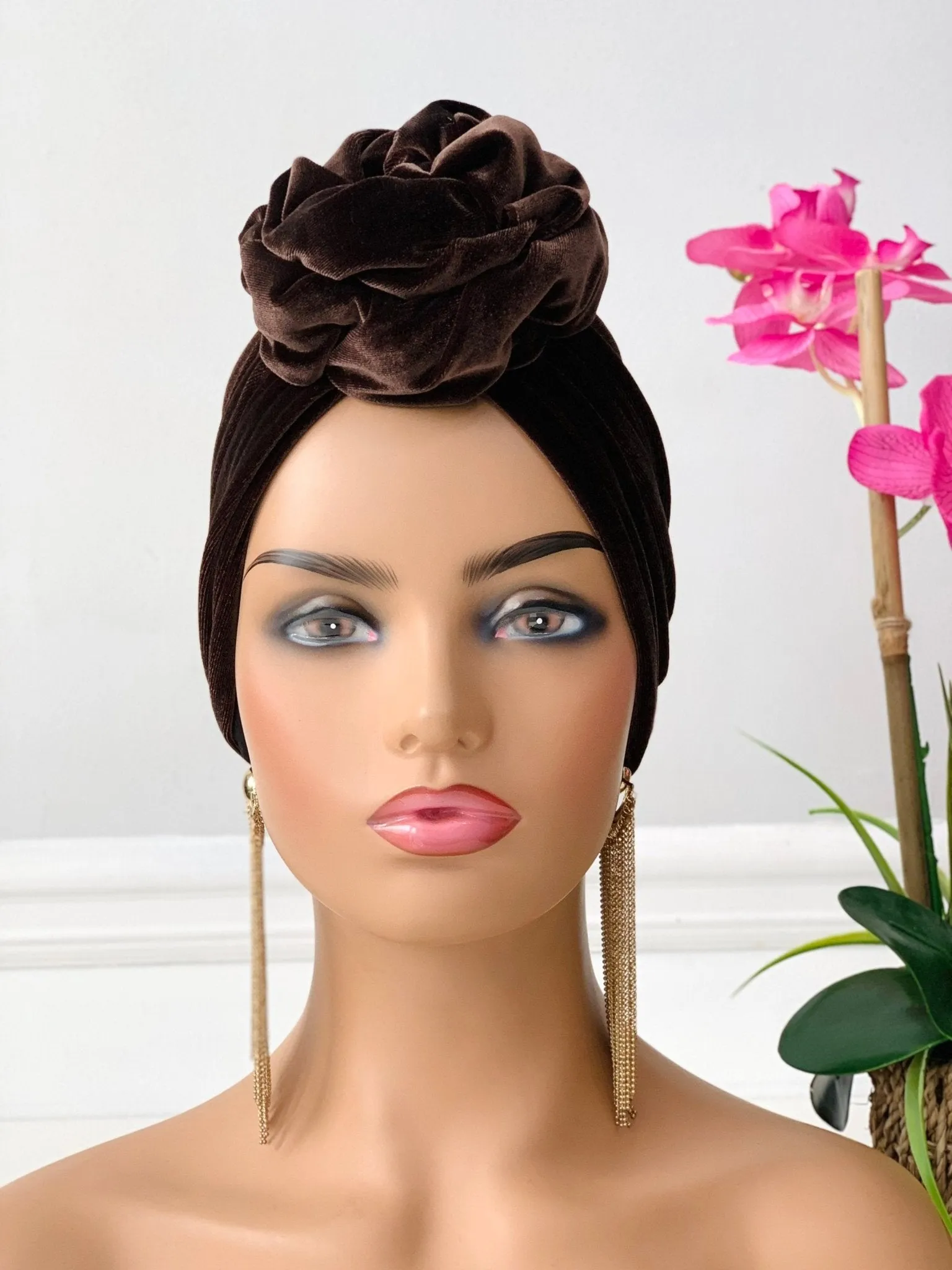 Kay Velvet Pretied Turban