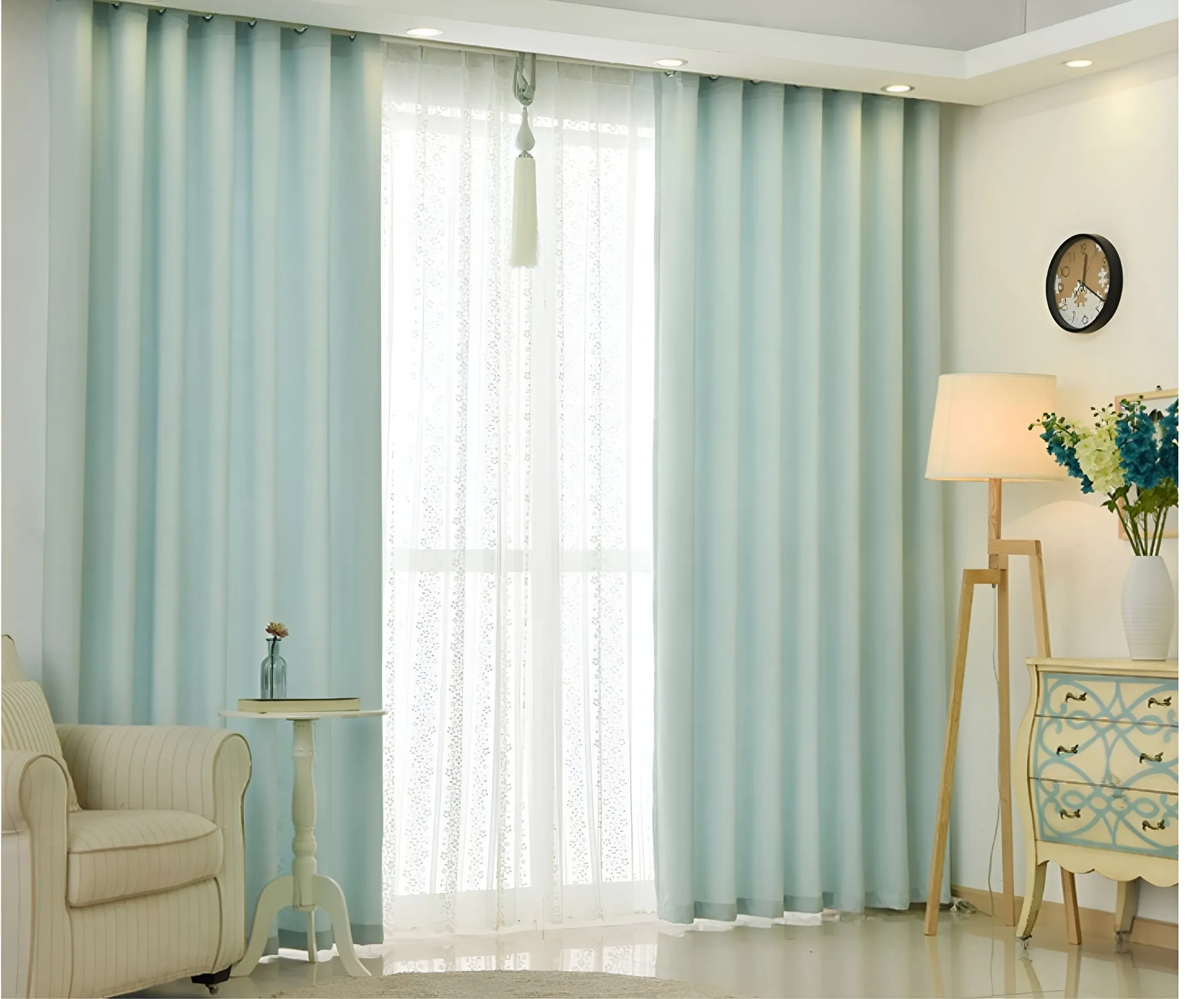 Kenley Two-Layer Room-Darkening Blackout Custom Curtain
