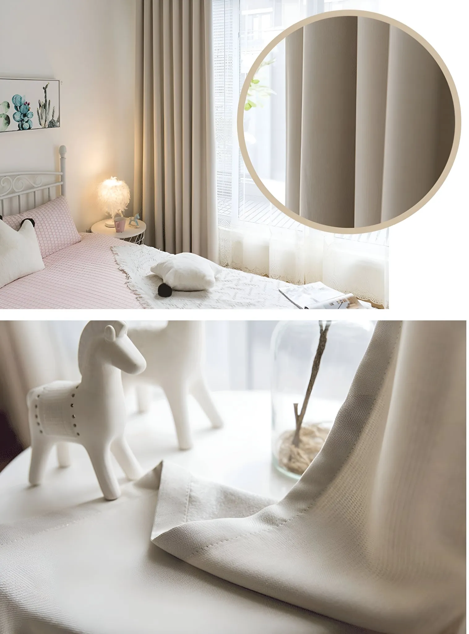 Kenley Two-Layer Room-Darkening Blackout Custom Curtain