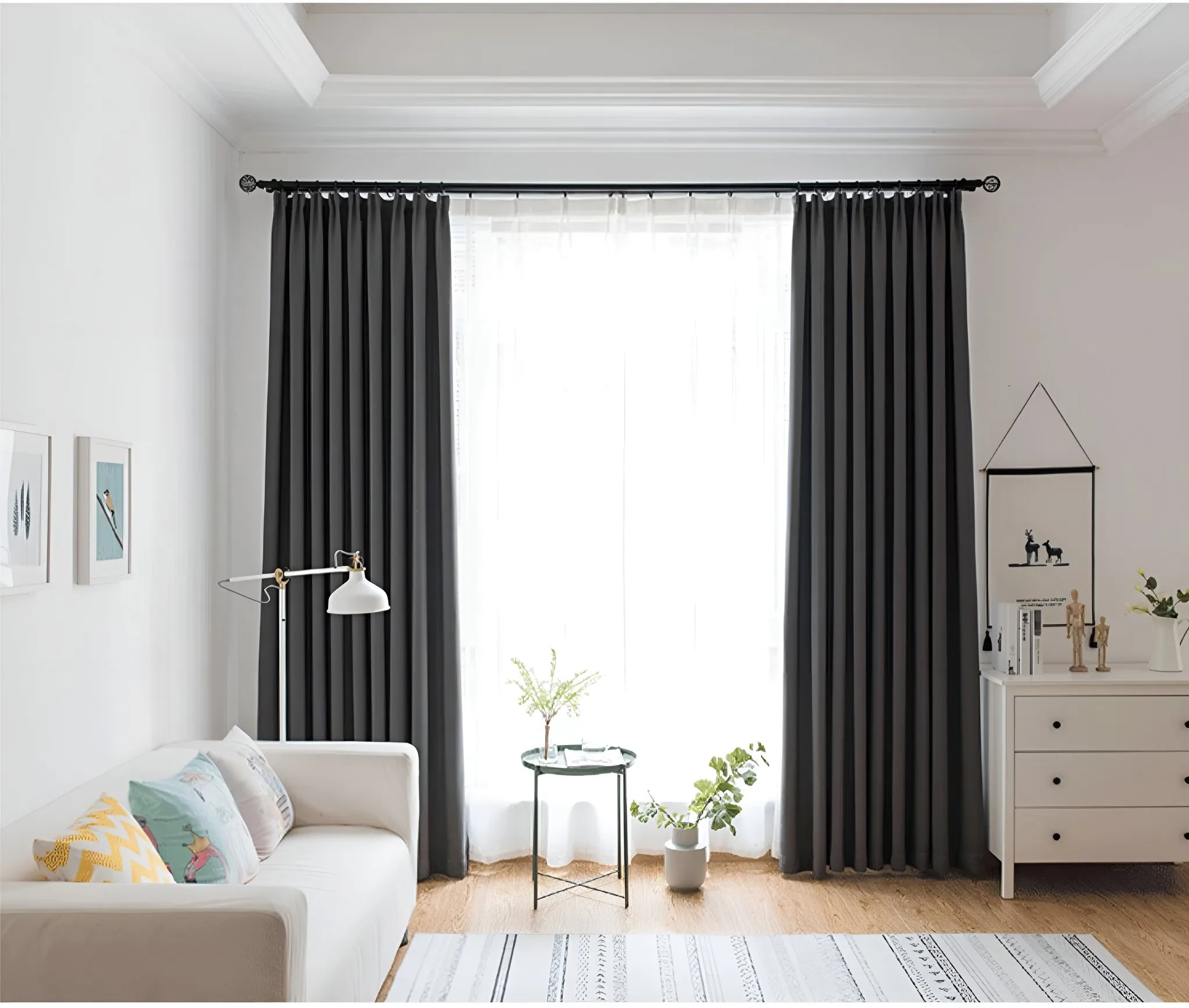 Kenley Two-Layer Room-Darkening Blackout Custom Curtain
